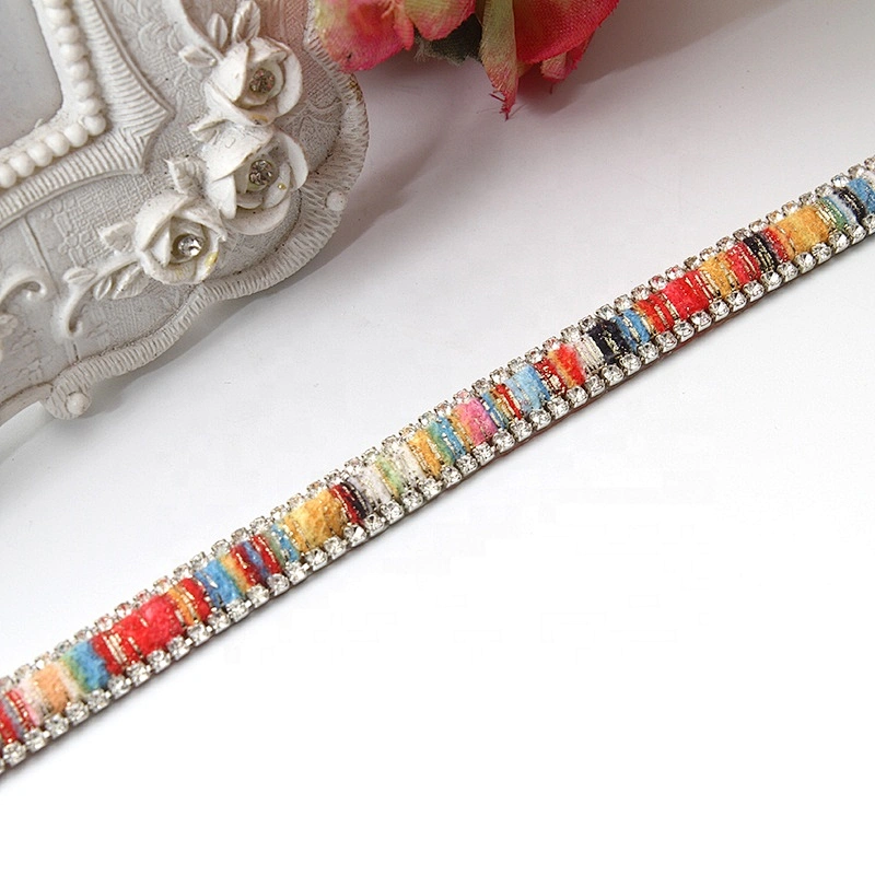 Kavatar  Wholesales Hotfix trimming rhinestone hotfix banding colorful mixed transfer tape iron trimming