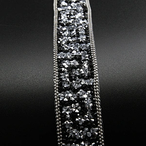 Kavatar Wholesale Hotfix Trim Hotfix Motif Designs Banding Trim For Clothing Hotfix Rhinestone For Hat Iron on Trims