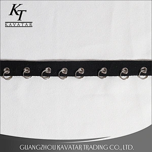 Fashion herringbone style polyester eyelet with iron hoop lace trim for garment,bags,hat,shoe