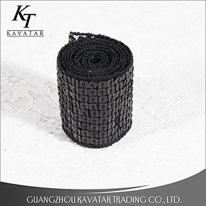 Blue Black Gold Sequin Decorative Ribbon For Garment