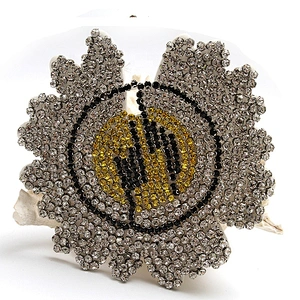Christmas Cherry Flower Decorative Sew on Rhinestone Beaded Patches Wholesale patches for clothing