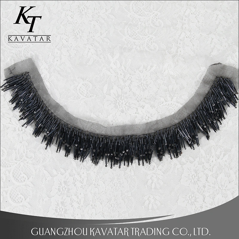 New arrival collar beaded fringe embroidery design trim