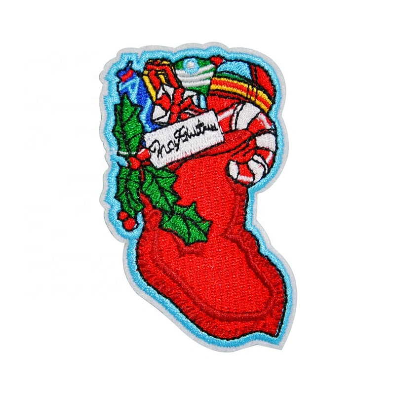 Christmas ornaments embroidered cloth applique flower high-end clothing accessories patch applique Christmas applique embroidery