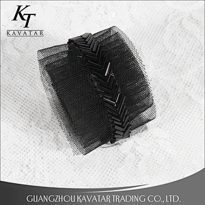 Classics Strip Shape Black Beaded Lace Ribbon To Decorative Clothing