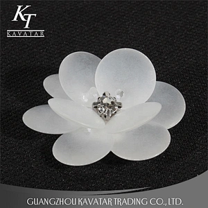 Kavatar Newest 3D Plastic Rhinestone Sequin Flowers