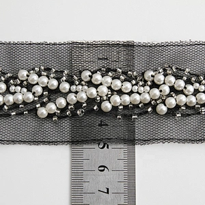 Wholesale rhinestone glass tube chain lace glass tube lace glass chain lace for decoration