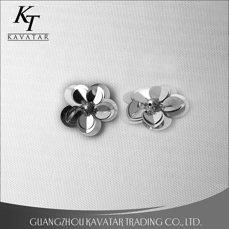 Fashion Beaded Sequins Flower Applique Patches For Dress