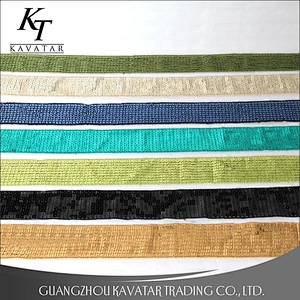 Hot sale width 4cm embroidery sequin trimmings ribbon for clothes