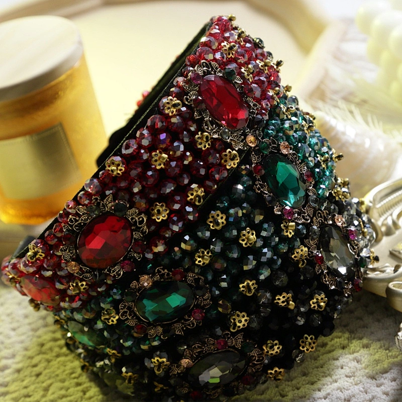 Wholesale Headscarf for women 2020 of headband European fashion versatile baroque headbands  rhinestone headbands
