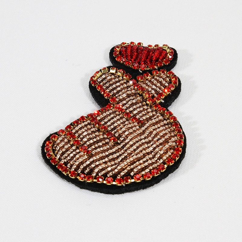 New design lovely finger heart crystal beaded patches
