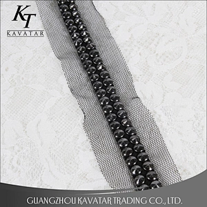 Design handmade embroidery Copper beaded lace trim