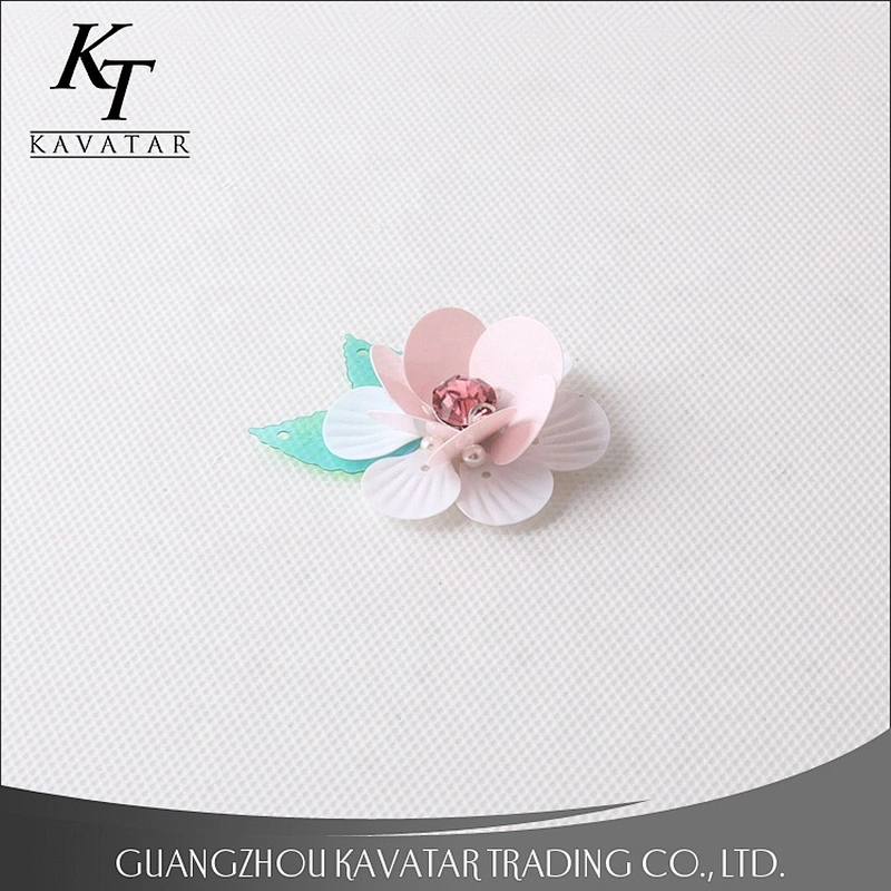 Handmade 3D Sequin Flower For Clothing Accessories