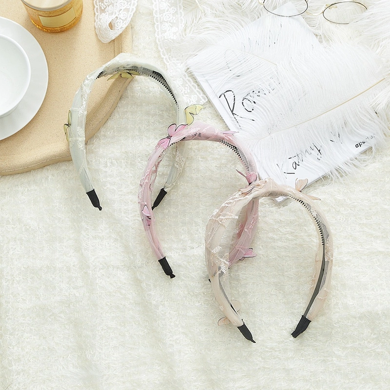 Butterfly floral hairband beaded headband  for women 2020   fur headband  for girls hair accessories