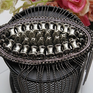 custom embroidery patch clothing dresses Epaulets applique handmade rhinestone beaded patches for clothing