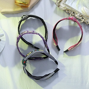 Fashion headbands 2020 Euramerican style Korean retro Chinese style national style wide edge hair band  girls headbands
