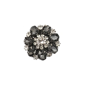 Kavatar Cheap Wholesale Fancy Round Diamante Crystal Rhinestone Buttons