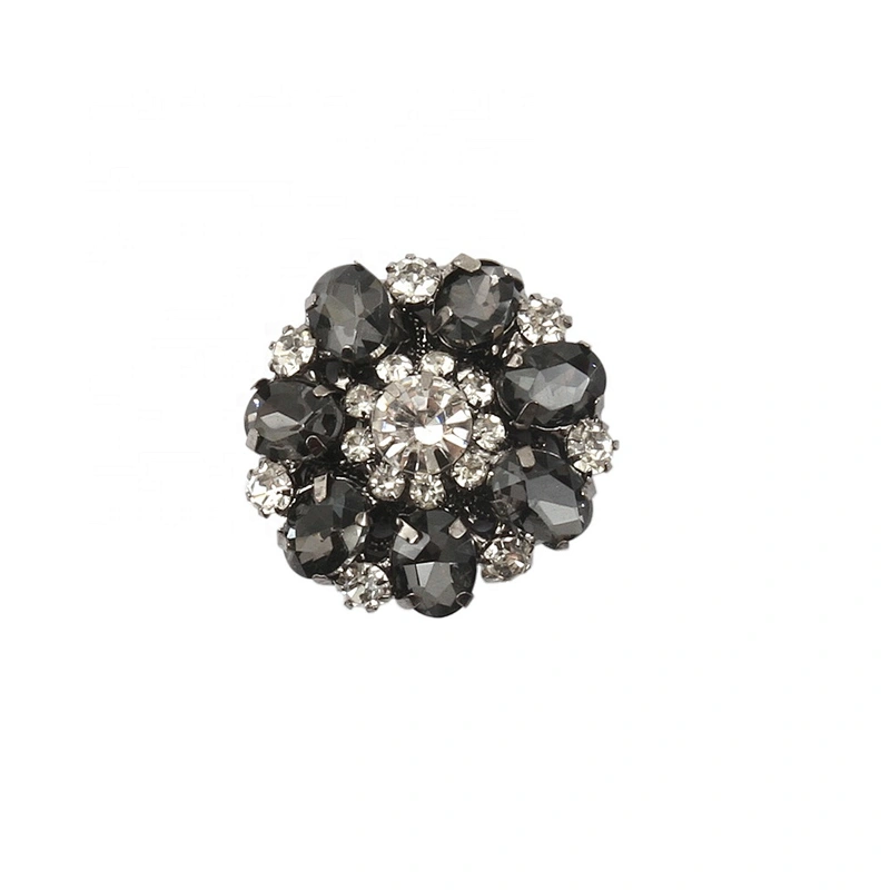Kavatar Cheap Wholesale Fancy Round Diamante Crystal Rhinestone Buttons