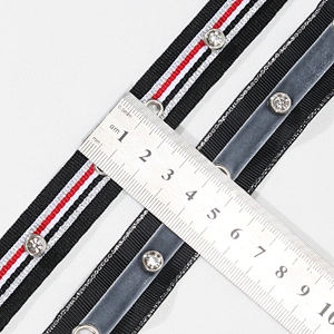 Unique white eyelet  trim tape with crystal