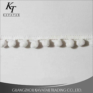 Kavatar Fancy Garment Accessories Decorative pompom Ball Lace Trimming
