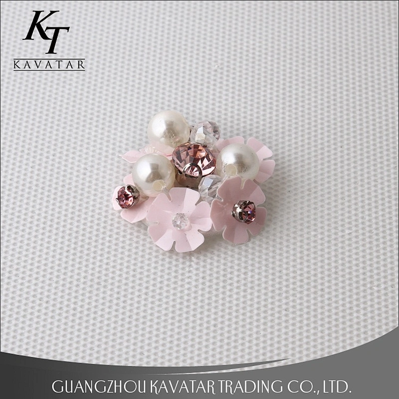 crystal sequin pearl flower applique for dresses
