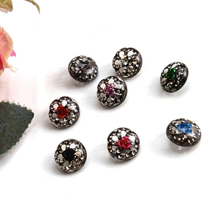 Coat buttons ,European and American style clothing rhinestone buttons crystal pearl clothing accessories wholesale butt,