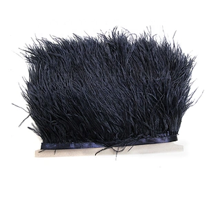 KAVATAR High quality ostrich feather decoration dress dress shoe hat ribbon feather decoration party trim craft