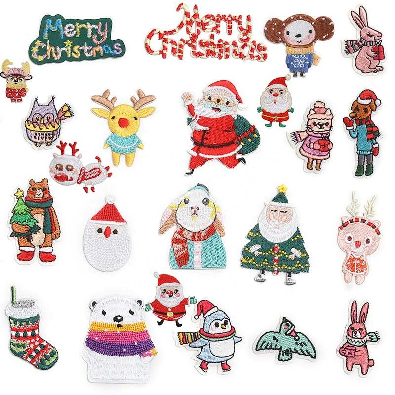 Christmas applique embroidery Clothing Christmas ornaments embroidered cloth applique high-end clothing accessories patch appliq