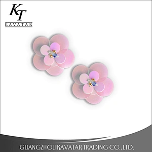 Custom 3D Applique Embroidery Flower Patches
