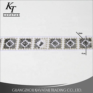 Best Popular White Sequin Trim Lace Decoration Ribbon For Dress
