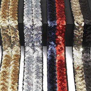 Wholesale New Arrival Double-Deck Lace Trim Hand Embroidery Sequin Tape For Dress