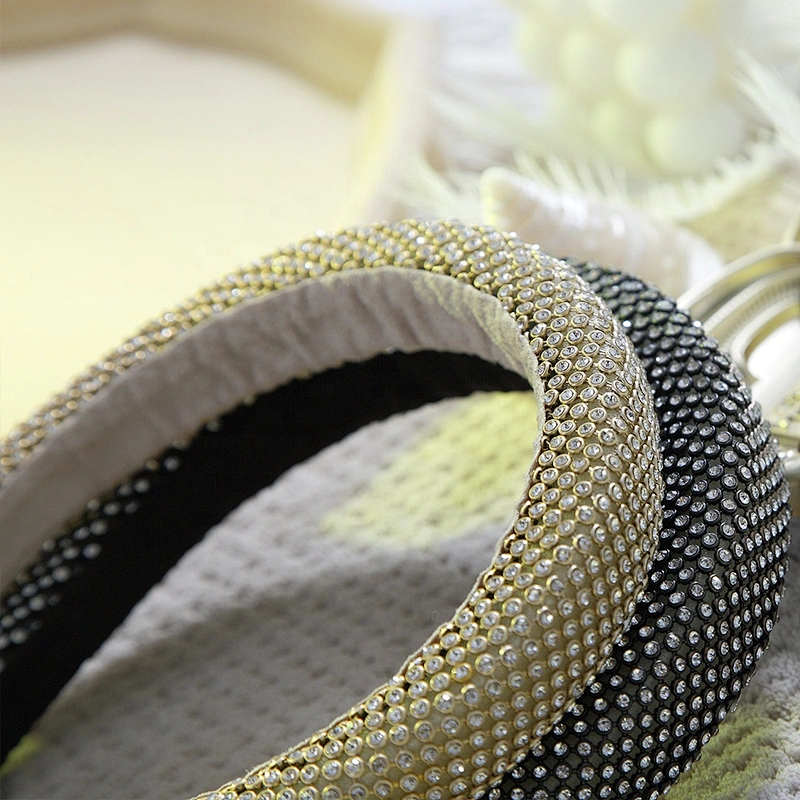 Wholesale simple fashion joker Mesh rhinestone headband  pressure hair like women bling party Korea girl accessories hair band