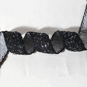 Good quality Black Polyester Knitted Ribbon Grosgrain Tape For Clothing