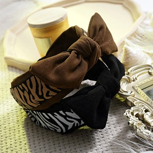 Headbands for women 2020 women headband hair accessories   Leopard bow hair accessories headband