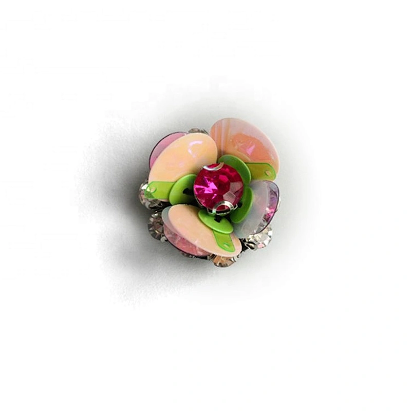 Handmade Artificial 4cm 3d Sequin Flowers For Decorative