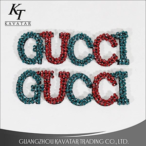 Custom letter patches Sew on rhinestone letter patches decoration