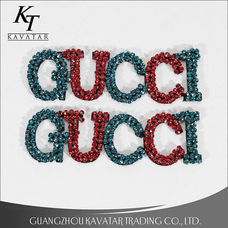 Custom letter patches Sew on rhinestone letter patches decoration