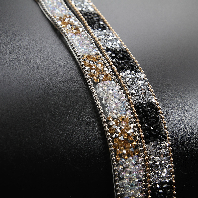 Kavatar Wholesale  beaded patches hotfix rhinestone Hotfix Trimming Theme Rhinestone Of Clothing  Hotfix trim Iron on trims