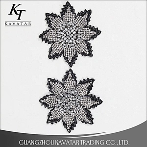 Fashion jeans embroidery designs rhinestone embroidery for garment