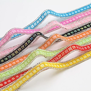Kavatar 2020 square pattern Hotfix Trims iron on rhinestone trim