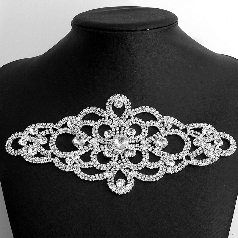 Kavatar Wholesale Crystal Patch Rhinestone Applique For Dress