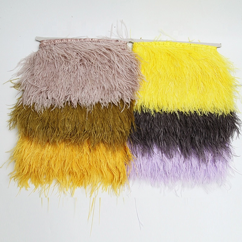 KAVATAR High quality ostrich feather decoration dress dress shoe hat ribbon feather decoration party trim craft