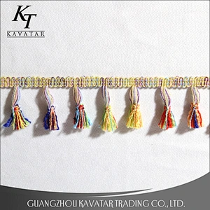 Kavatar Functional Design Colorful Tassel Fringe Lace For Garment