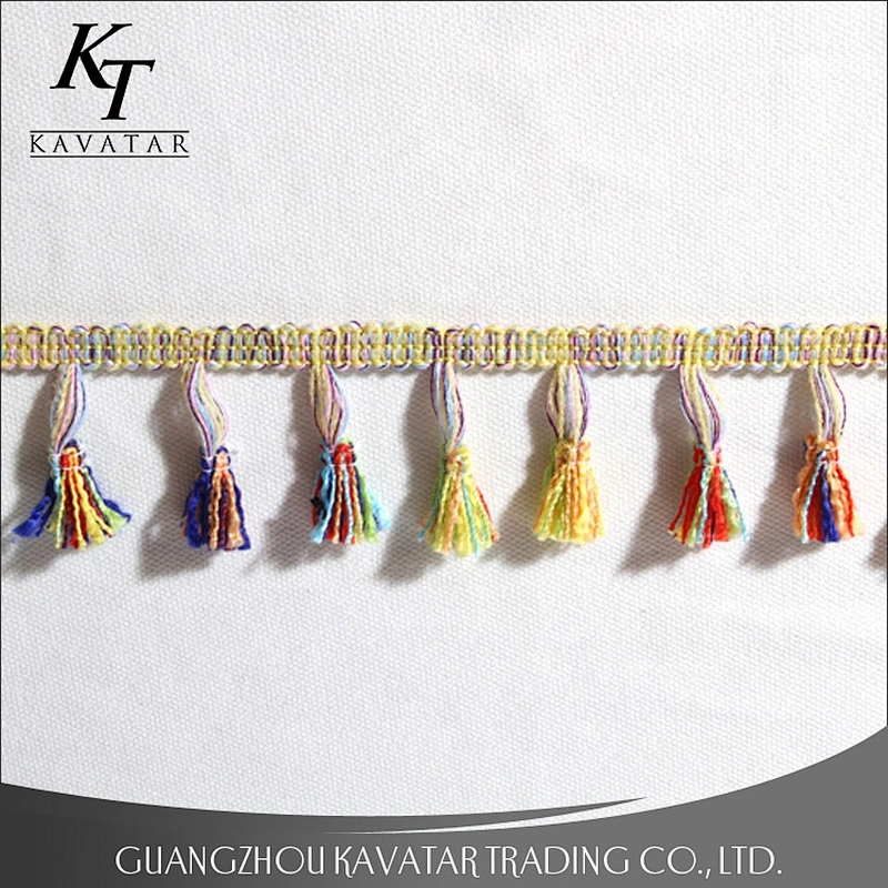 Kavatar Functional Design Colorful Tassel Fringe Lace For Garment