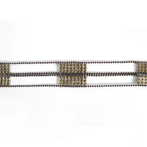 Kavatar Wholesale Cheap Rhinestone Trim Rhinestone Fashion  Hotfix trim Theme Rhinestone Of Clothing Iron on Trims