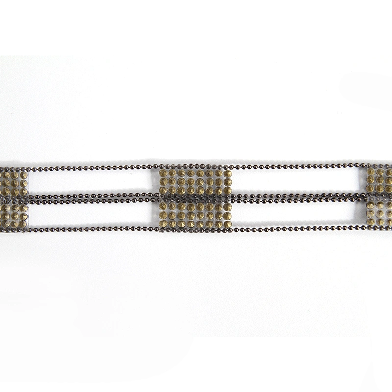 Kavatar Wholesale Cheap Rhinestone Trim Rhinestone Fashion  Hotfix trim Theme Rhinestone Of Clothing Iron on Trims