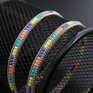 Kavatar Wholesale Hotfix Trim Cube Colors Design Fashion color and design easy transfer For Clothing Iron on Trims