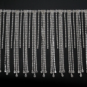 wholesale cheap Beaded Fringe Decorative bling bling decorative rhinestone trim rhinestone chain trim
