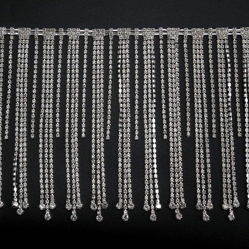 wholesale cheap Beaded Fringe Decorative bling bling decorative rhinestone trim rhinestone chain trim