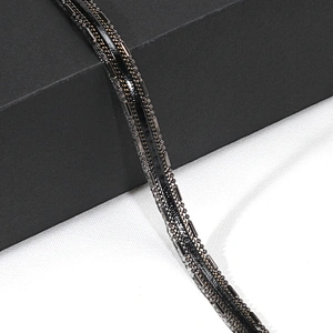 China Supplier Black Plastic Beads Iron On Hotfix Rhinestone Trim