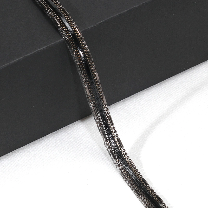 China Supplier Black Plastic Beads Iron On Hotfix Rhinestone Trim